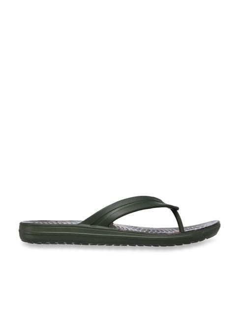 skechers men's sand bar - hide out olive lifestyle slippers