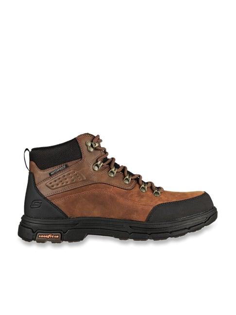 skechers men's segment 2.0 cantera brown casual boots