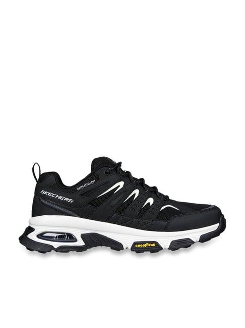 skechers men's skech-air envoy black white casual outdoors