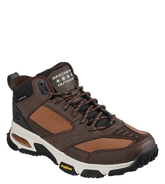 skechers men's skech-air envoy series brown sneakers
