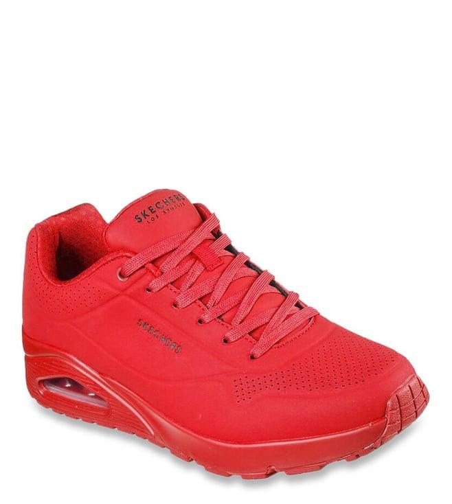 skechers men's uno - stand on air red sneakers