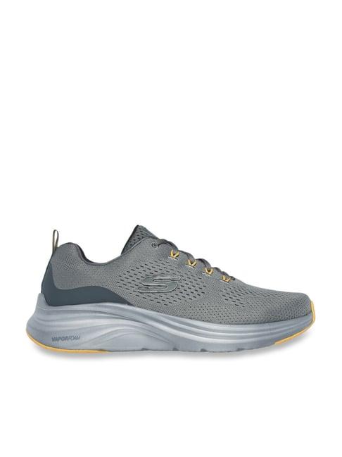 skechers men's vapor foam charcoal grey casual sneakers