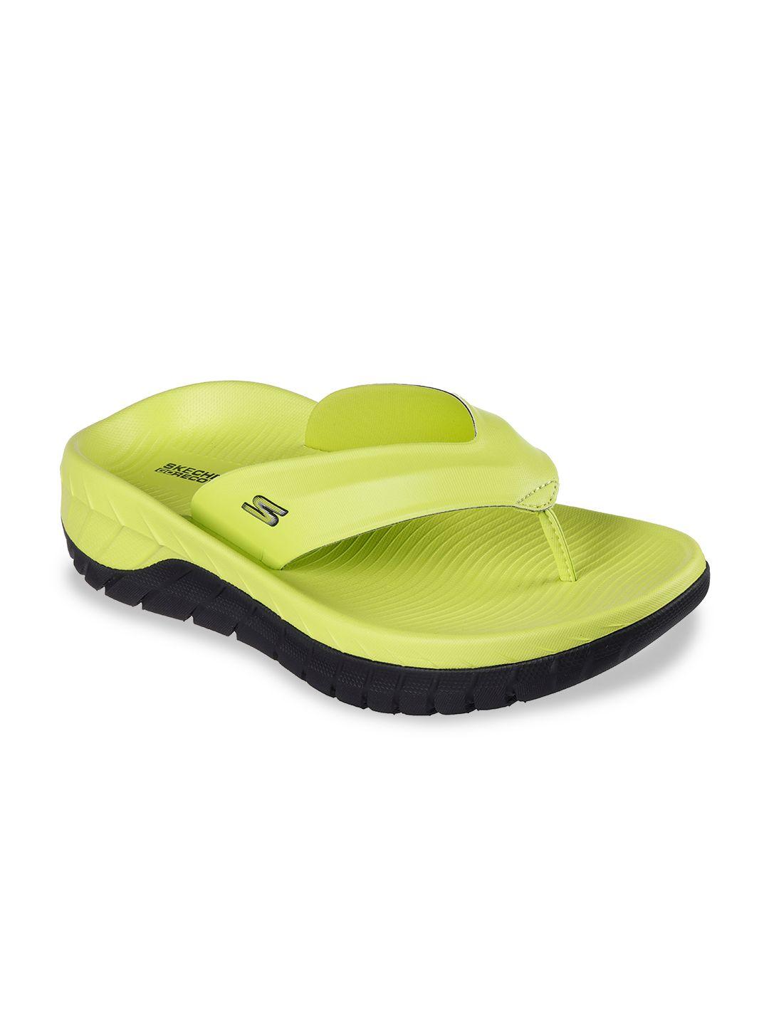 skechers men go recover thong flip flops