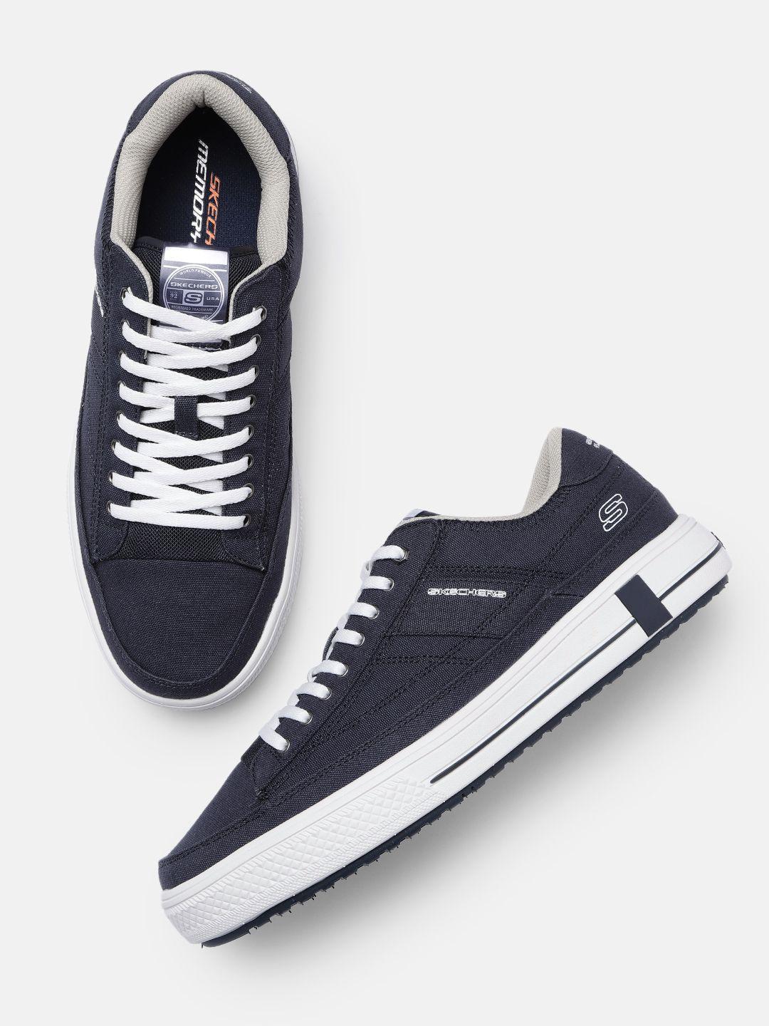 skechers men navy blue & white arcade 3.0 sneakers