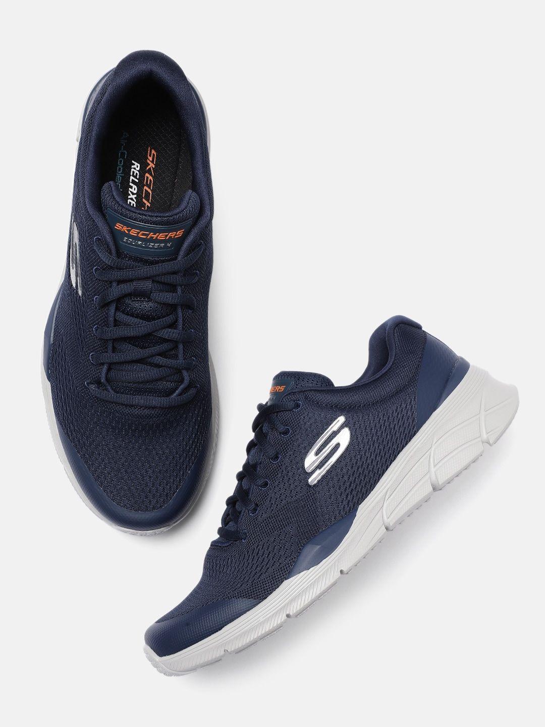 skechers men navy blue equalizer 4.0 - generation sneakers