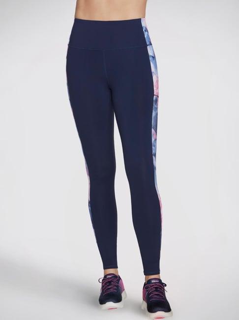 skechers navy printed sports tights