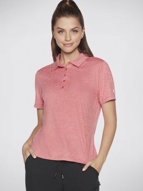 skechers peach regular fit sports t-shirt