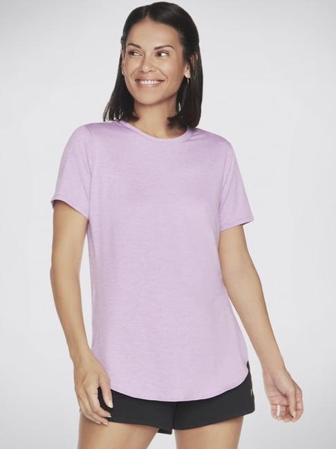 skechers purple regular fit sports t-shirt