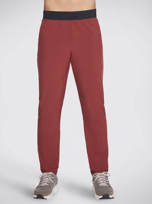 skechers red regular fit sports trackpants