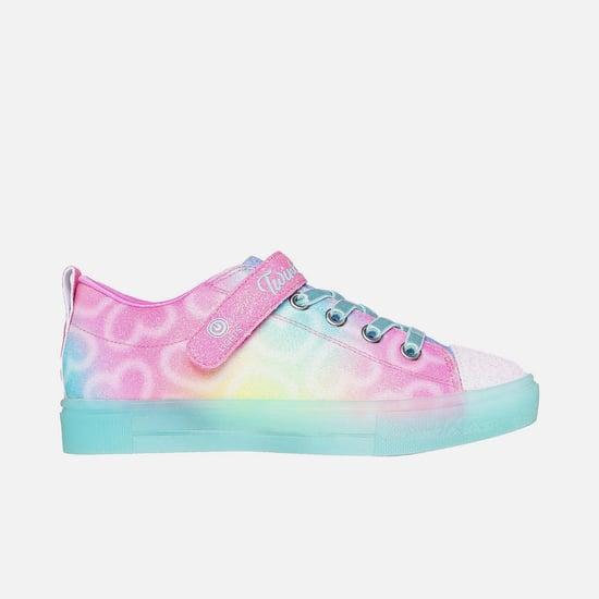 skechers twinkle sparks ice girls printed lace-up shoes