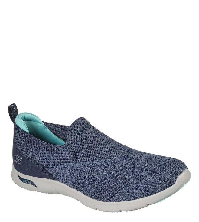 skechers women's arch fit refine - do series navy blue sneakers