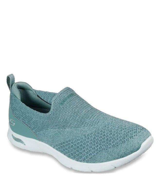 skechers women's arch fit refine - don't go sage casual slip on shoe