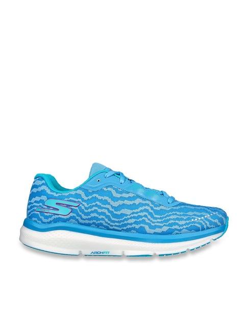 skechers women's go run ride 10 light blue running shoes