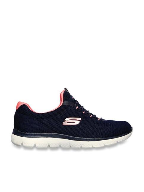 skechers women's summits cool classic collegiate navy sneakers