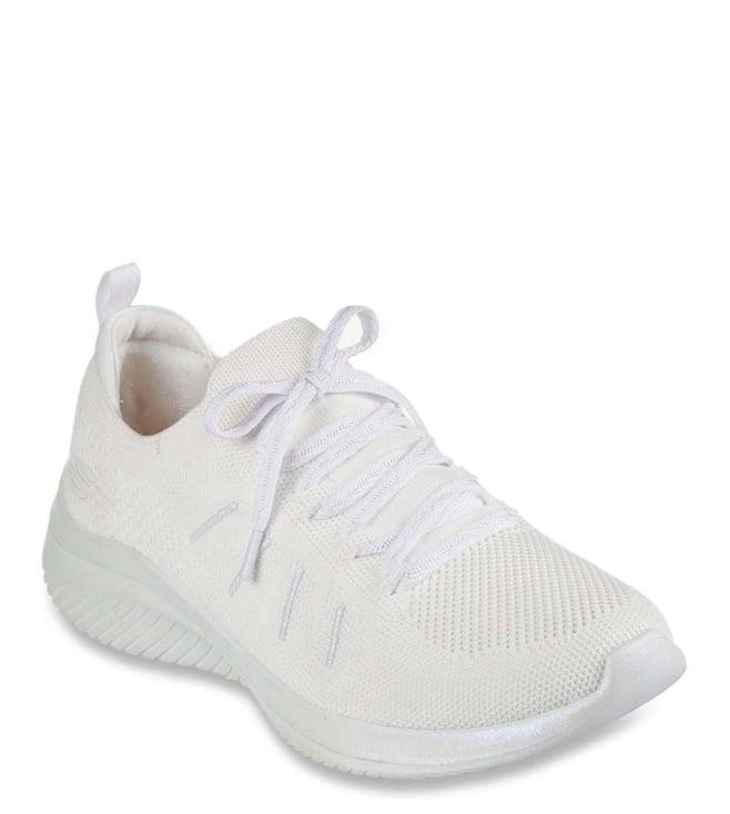 skechers women's ultra flex 3.0-glowing sky white sneakers