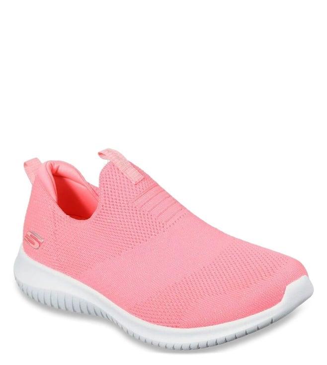 skechers women's ultra flex pink casual shoes