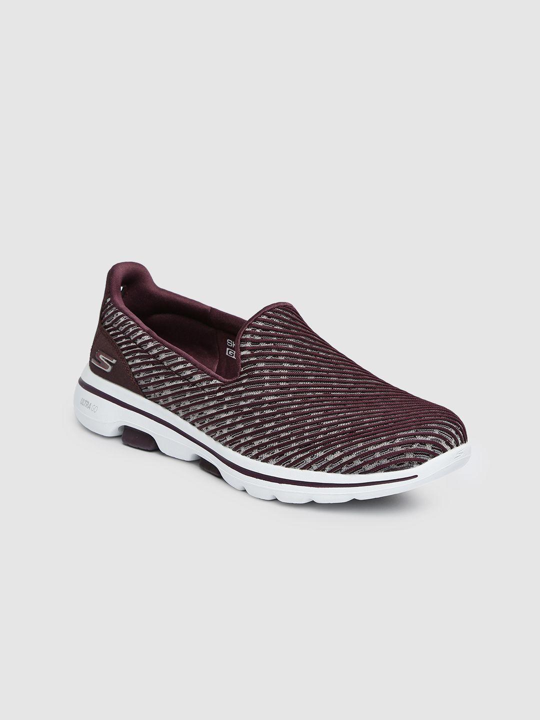 skechers women burgundy go walk 5 walking shoes