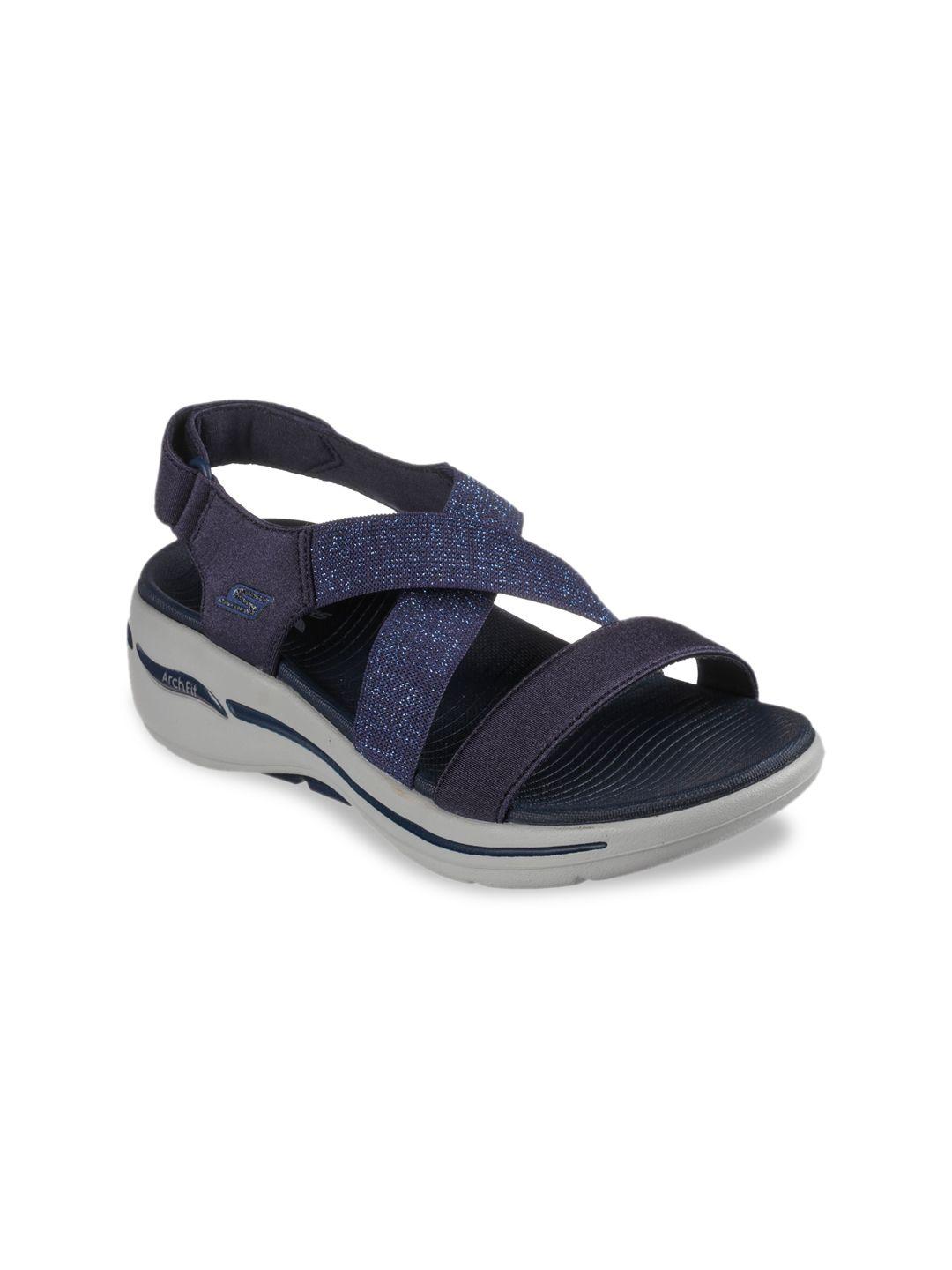 skechers women navy blue  solid sports sandal