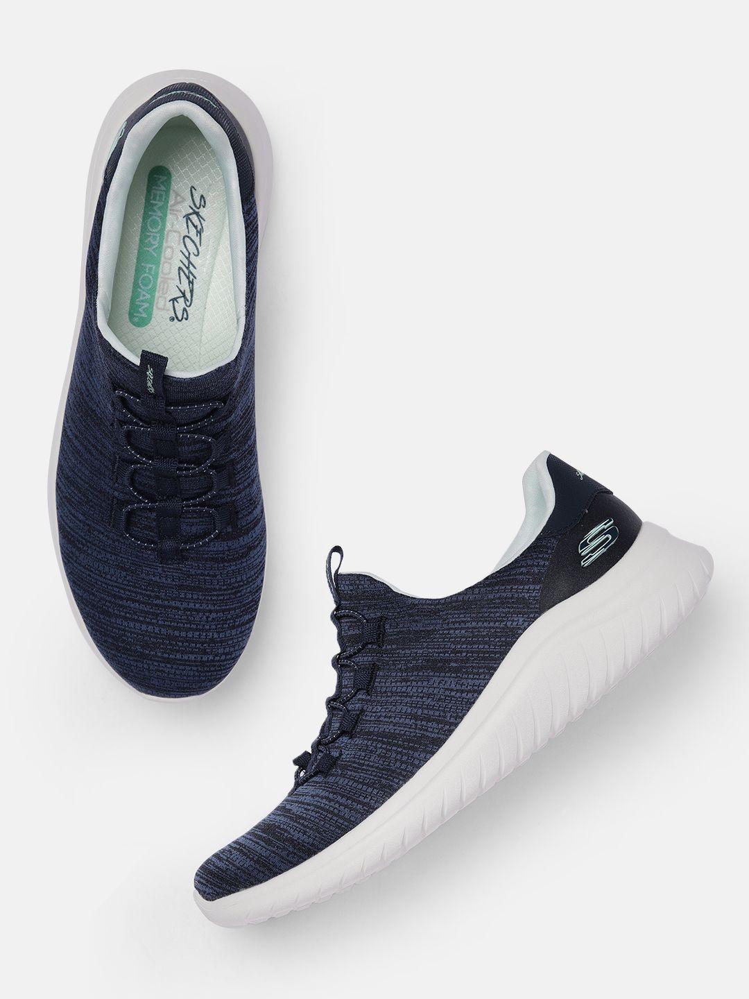 skechers women navy blue ultra flex 2.0-delightful spo sneakers