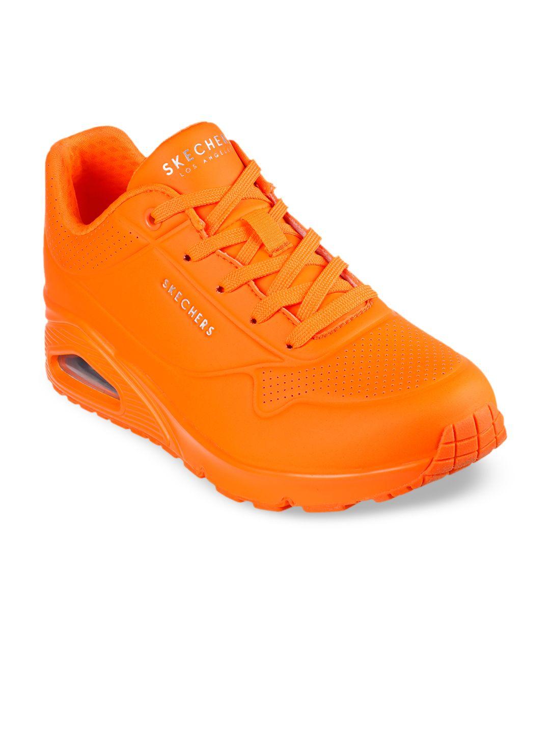skechers women orange solid sneakers