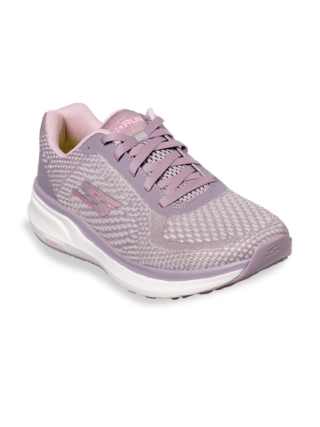 skechers women purple mesh pure running non-marking shoes