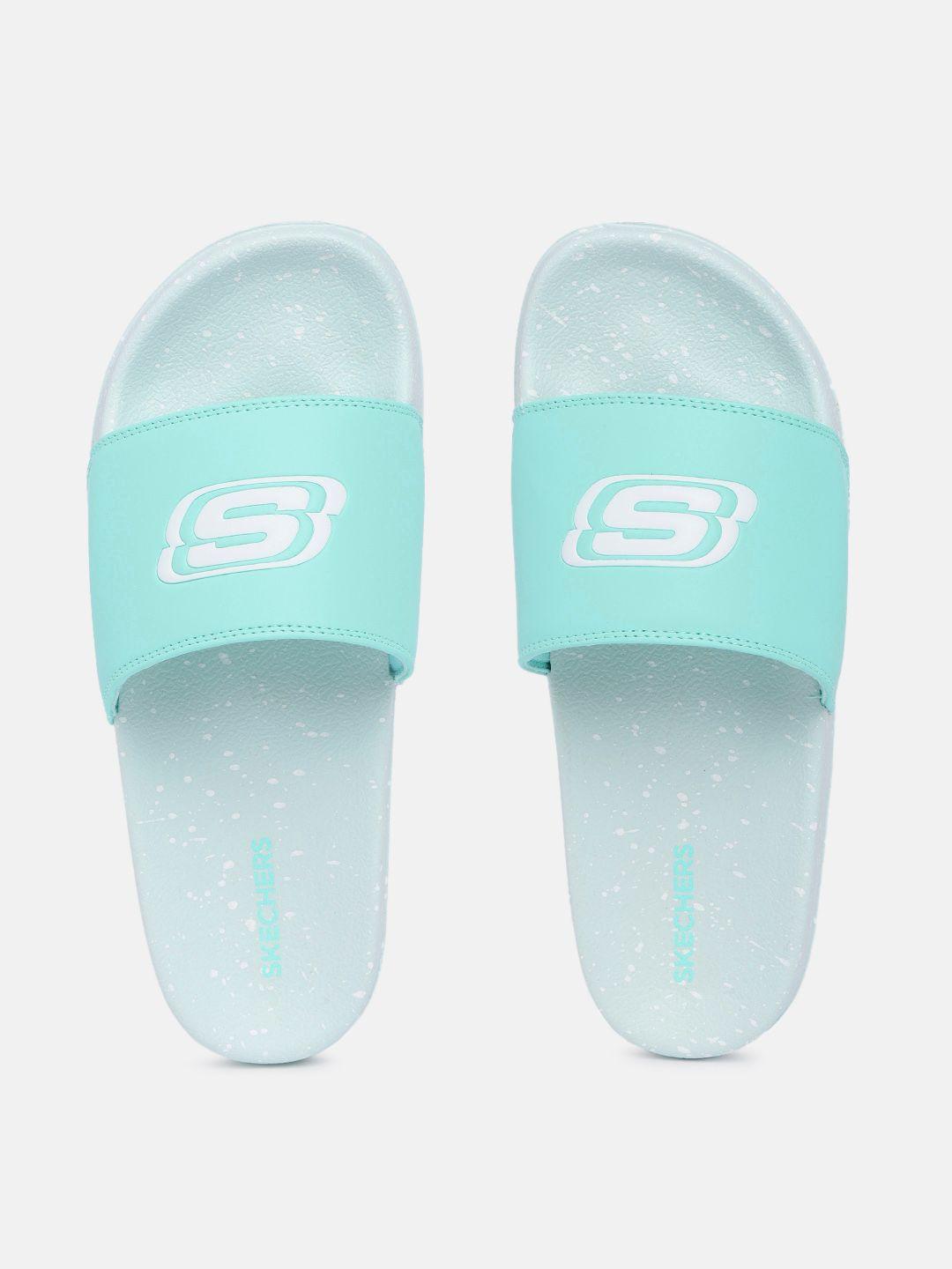 skechers women side lines 2 printed sliders