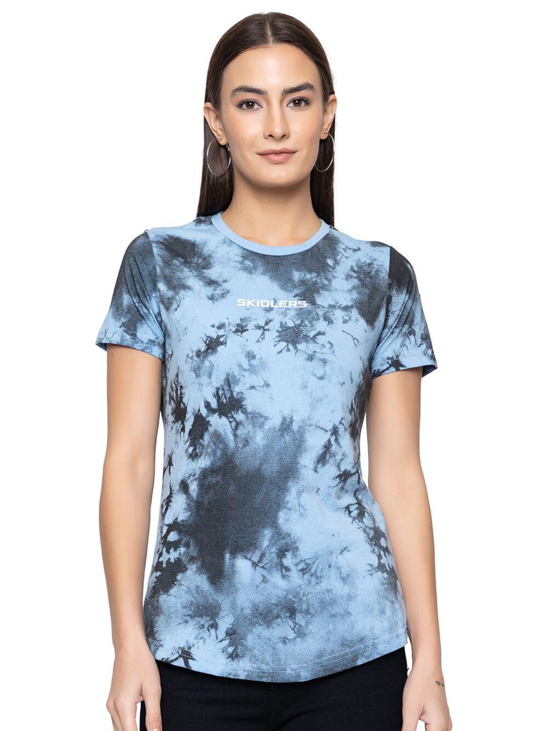 skidlers tie and dye cotton casual t-shirt