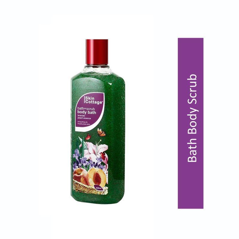 skin cottage lavender peach essence bath + scrub body bath