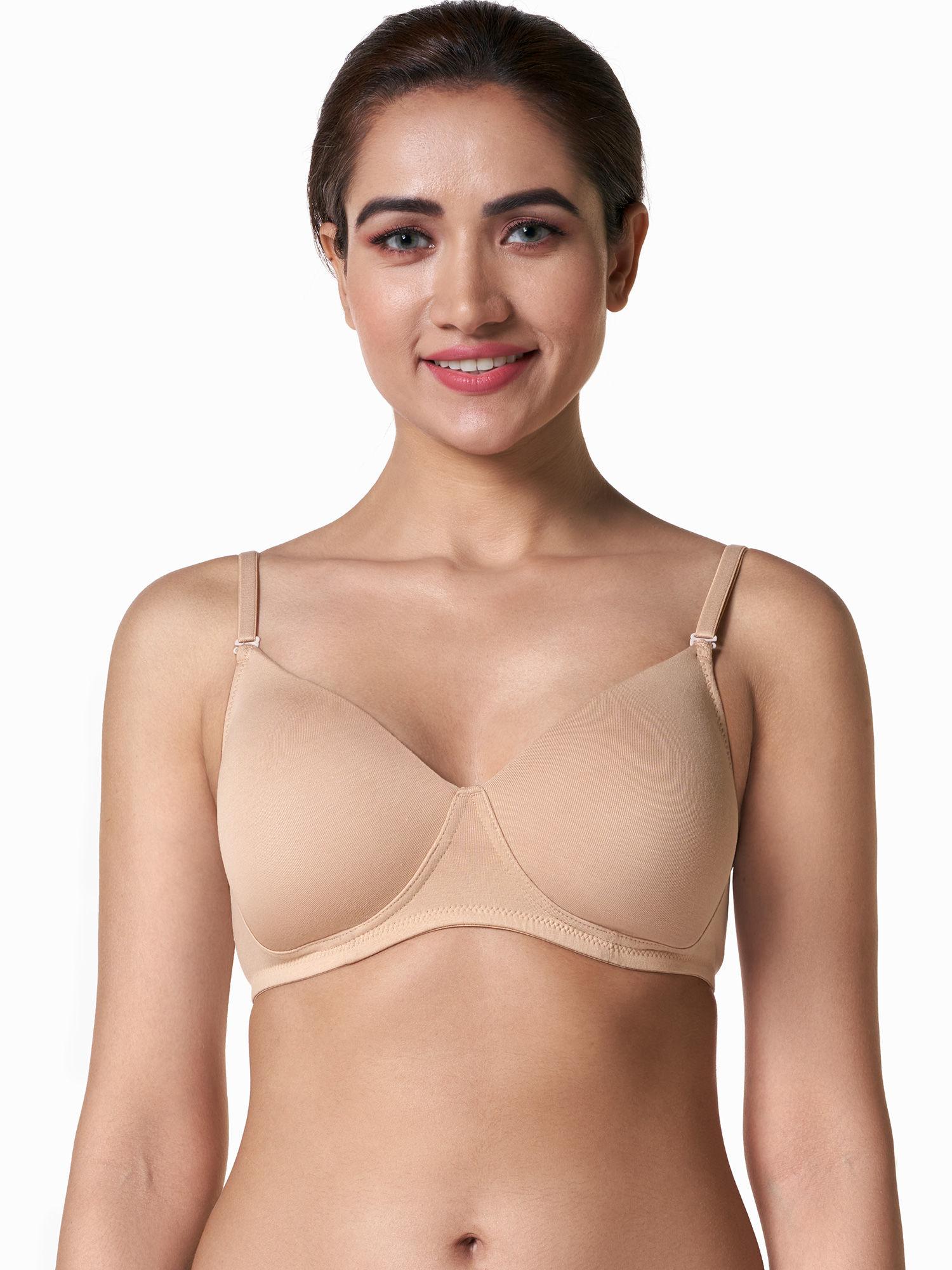 skin cotton full coverage lightly padded bra