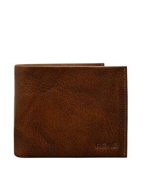 skin-embossed bi-fold wallet