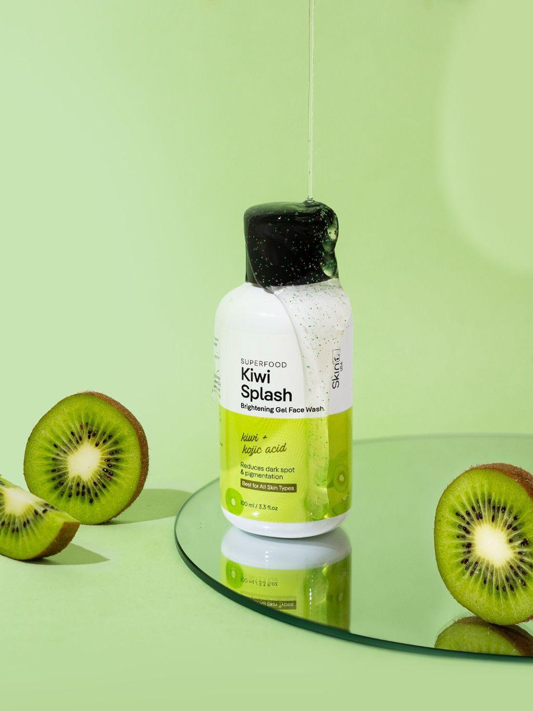 skin fx superfood splash brightening gel face wash with kiwi & kojic acid - 100ml