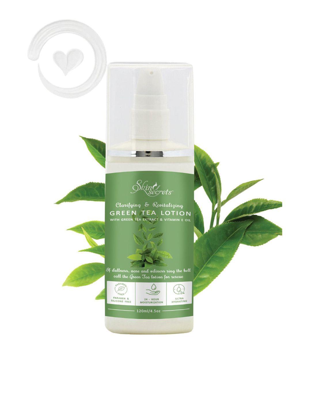 skin secrets clarifying & revitalizing green tea body lotion with vitamin e oil - 120 ml