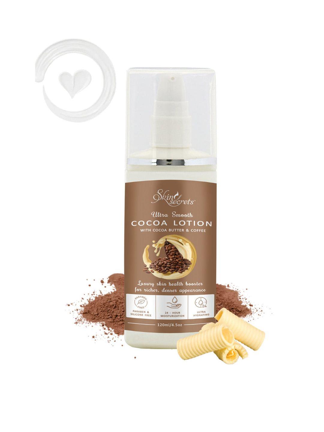 skin secrets ultra smooth cocoa body lotion with cocoa butter & coffee - 120ml