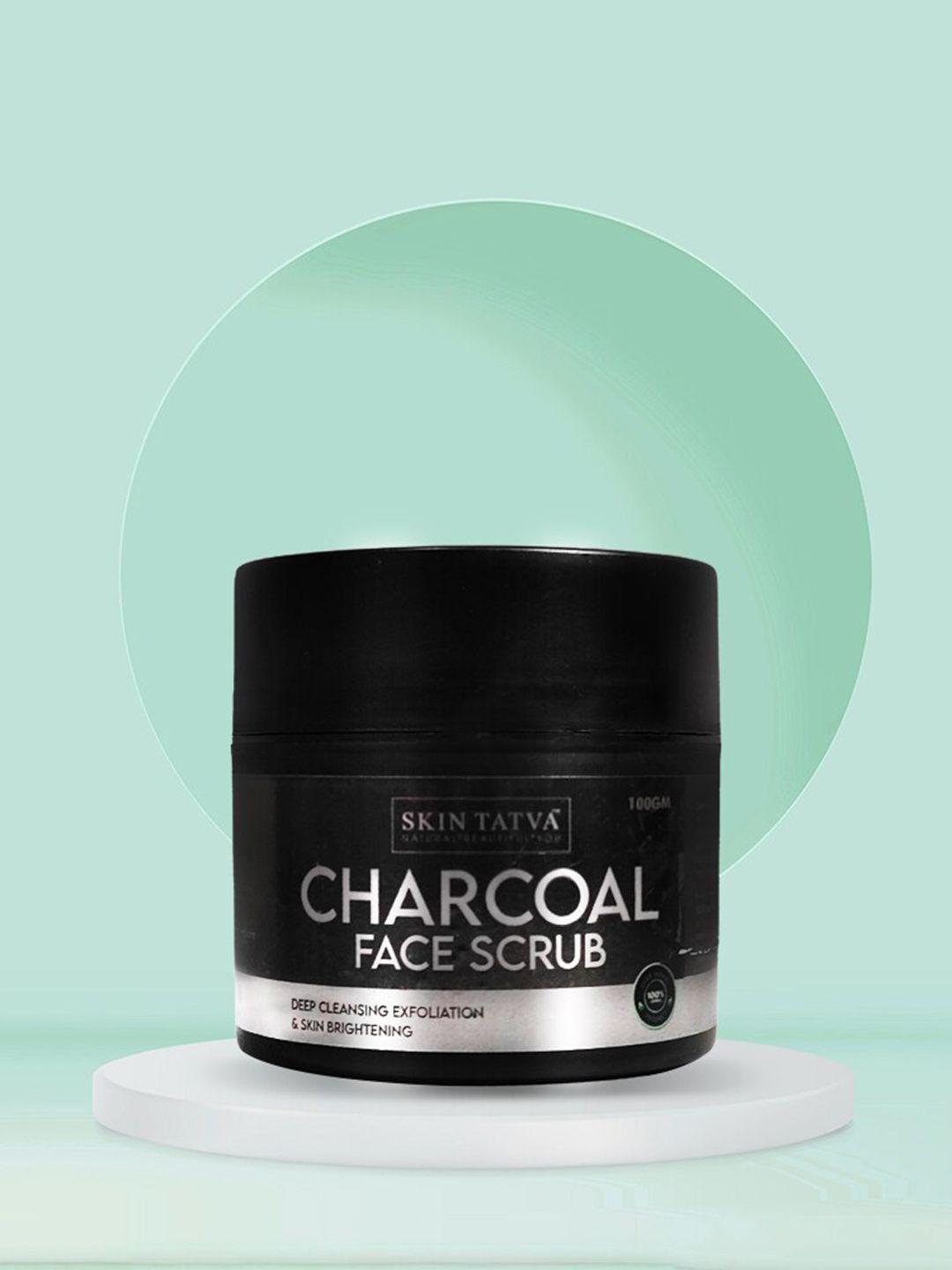 skin tatva charcoal exfoliating & brightening face scrub - 100 ml