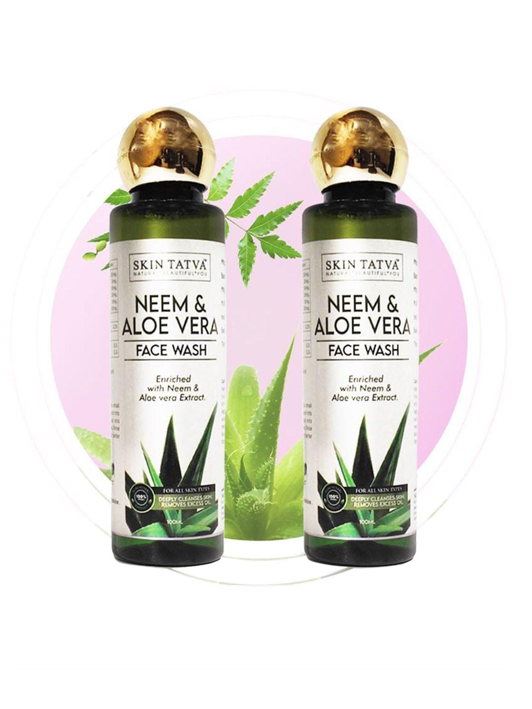 skin tatva set of 2 neem aloe vera face wash 150 ml each