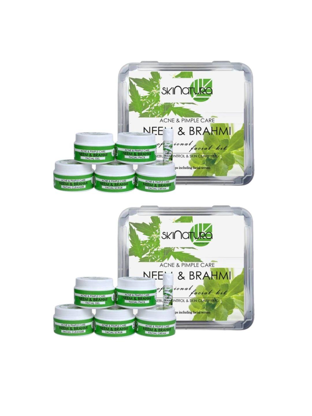skinatura adults set of 2 neem & brahmi professional facial kit 310 gm each