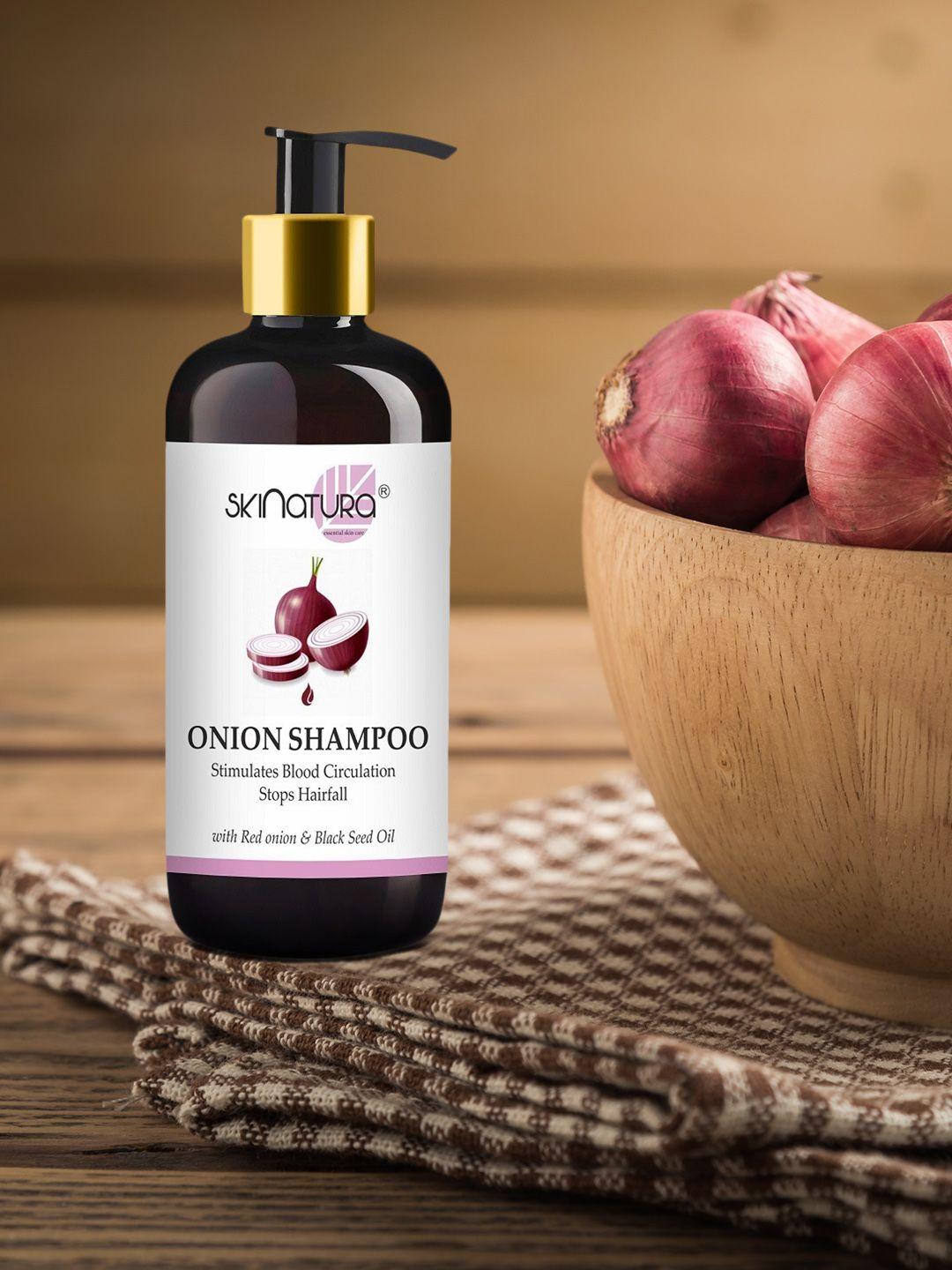 skinatura set of 3 onion shampoo stimulates for blood circulation & hairfall