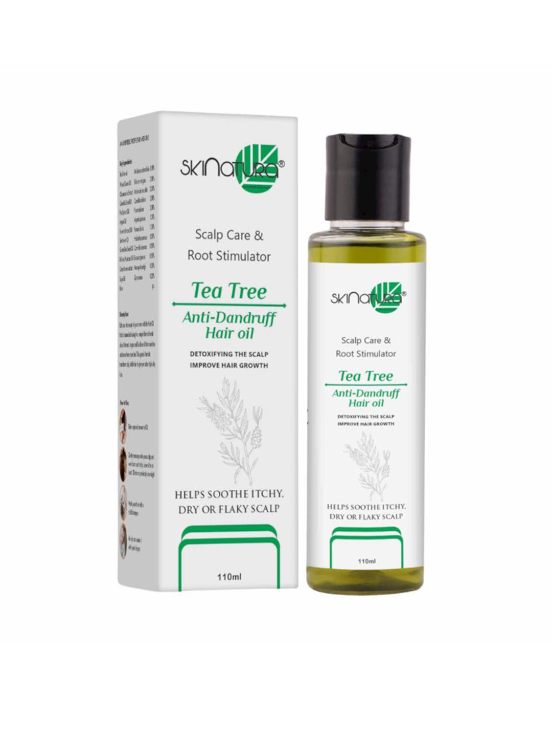 skinatura tea tree anti-dandruff hair oil - scalp care & root stimulator - 110ml