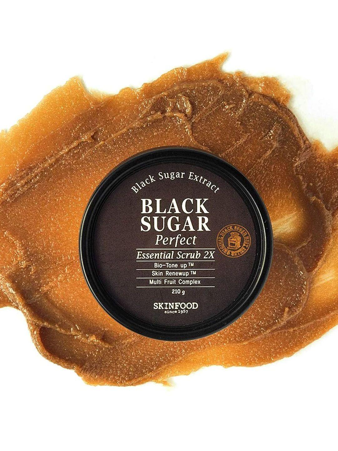 skinfood black sugar essential scrub - 210gm