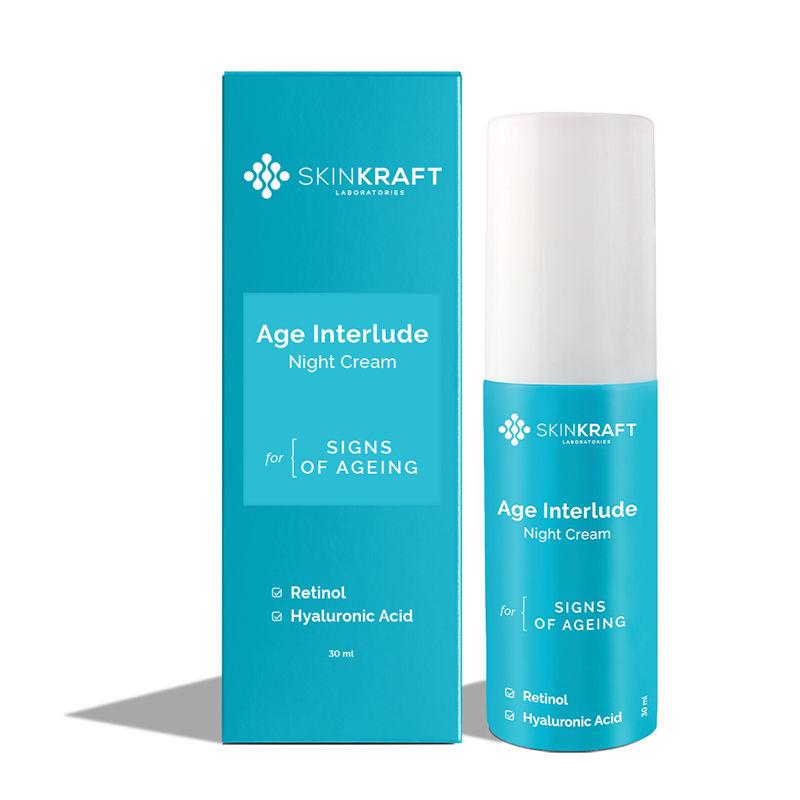 skinkraft night cream for signs of ageing - age interlude night cream - all skin types