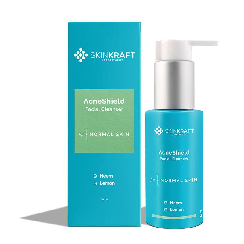 skinkraft acne face wash - combination skin - acneshield facial cleanser