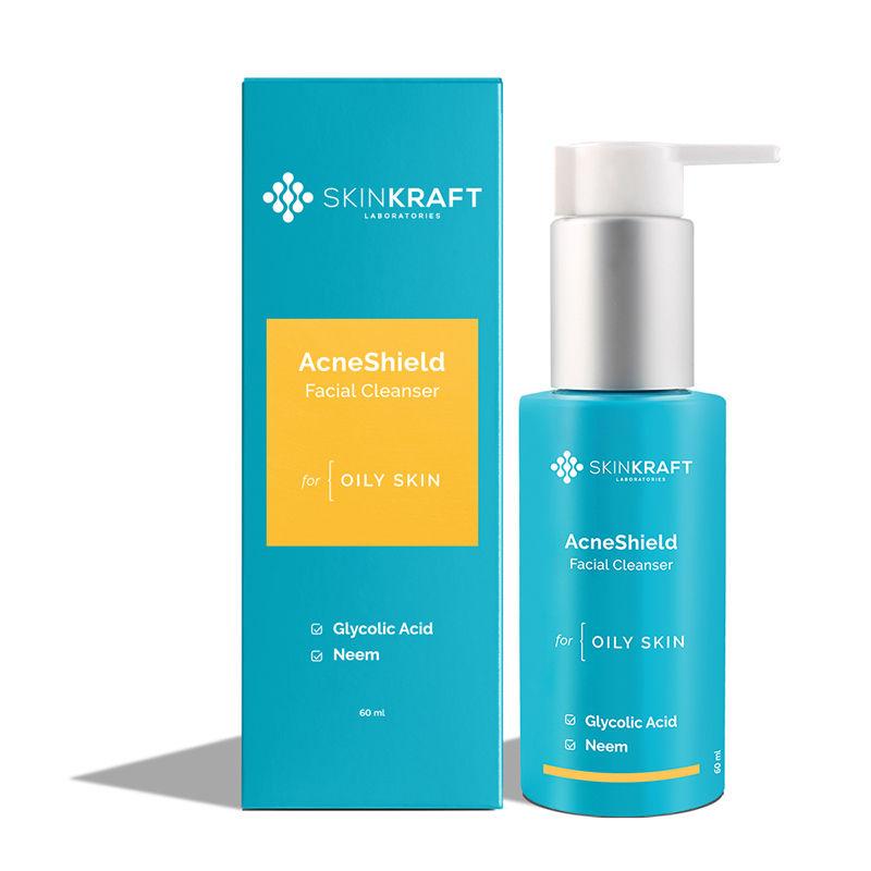 skinkraft acne face wash - oily skin - acneshield facial cleanser