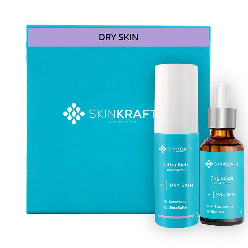 skinkraft face moisturizer & serum combo - dry skin - brightening combo - pack of 2