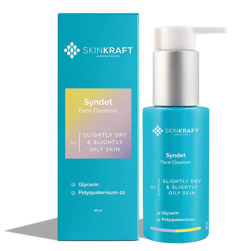 skinkraft face wash - slightly oily/slightly dry skin - syndet face cleanser