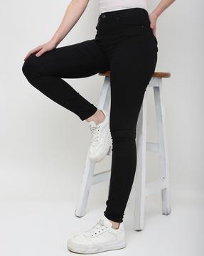 skinny fit ankle-length jeans