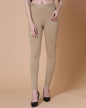 skinny fit jeggings with insert pockets