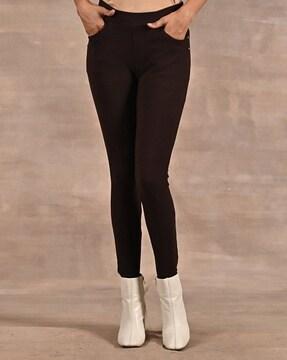 skinny fit jeggings with insert pockets