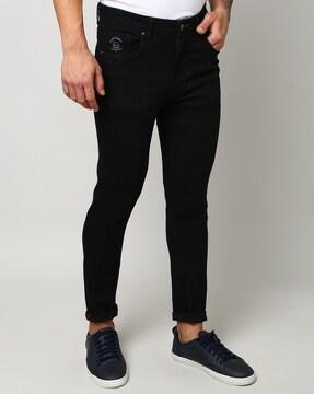 skinny fit mid-rise jeans