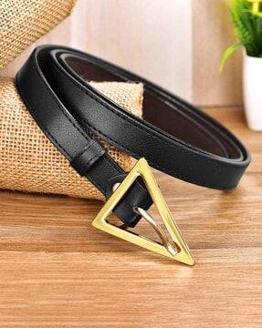 skinny belt with stitch detail