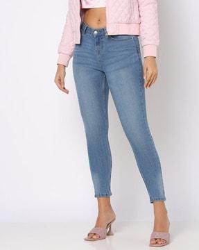 skinny fit ankle-length jeans